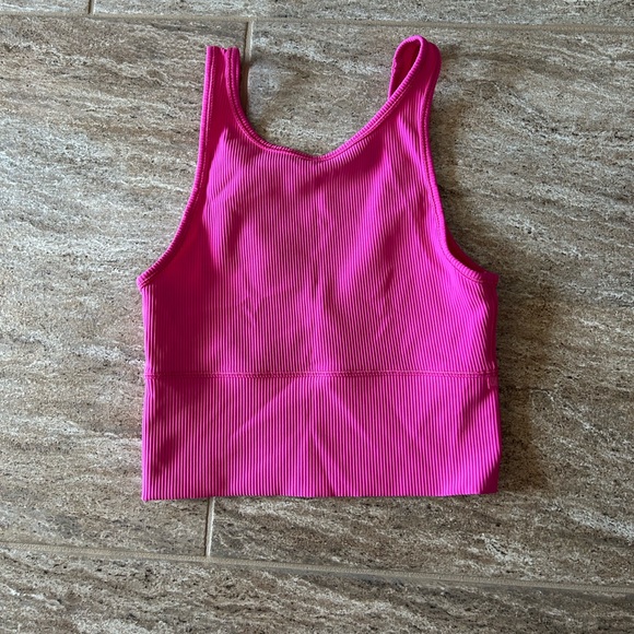 Lululemon Pink Ribbed Tank Top - Picture 2 of 3
